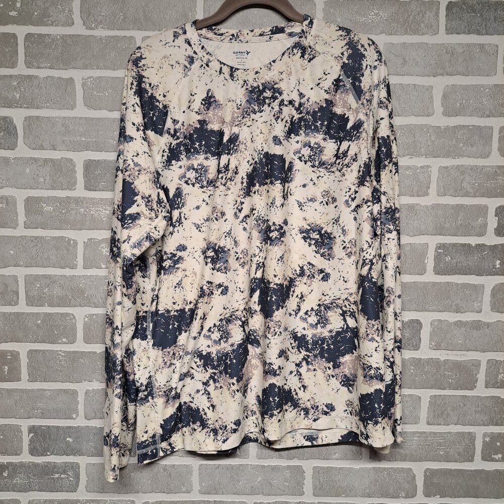 Old Navy Women Tie‎ Dye Active Breathe On Go-Dry Cool Long Sleeve Shirt Large